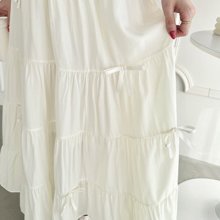 リボンティアードロングスカート[品番：OUTW0000380]｜Outfitter