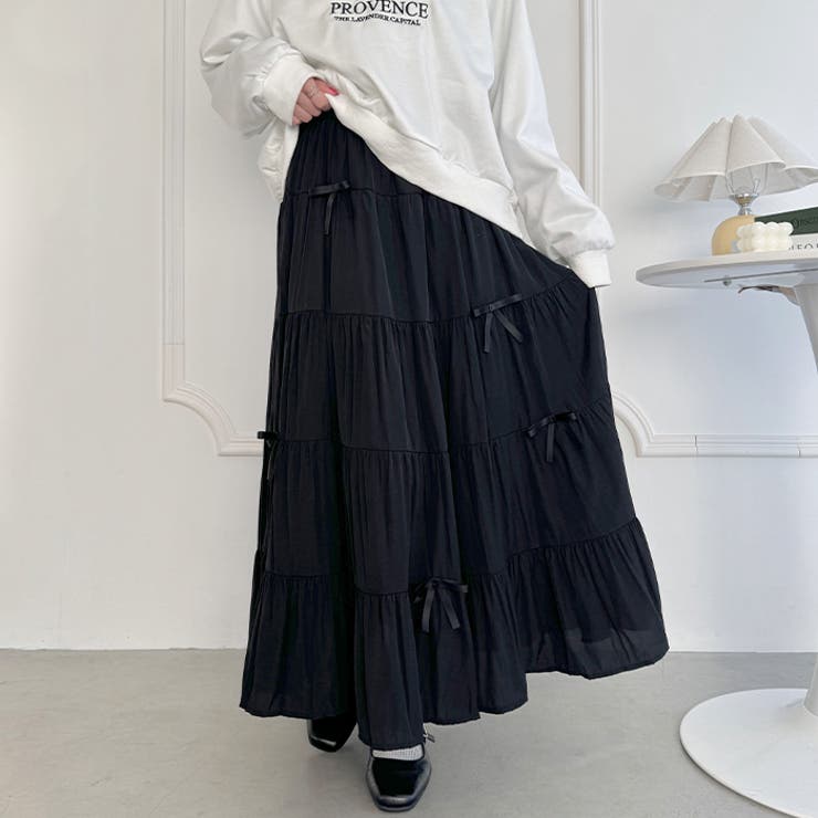 リボンティアードロングスカート | Outfitter lab | 詳細画像6 