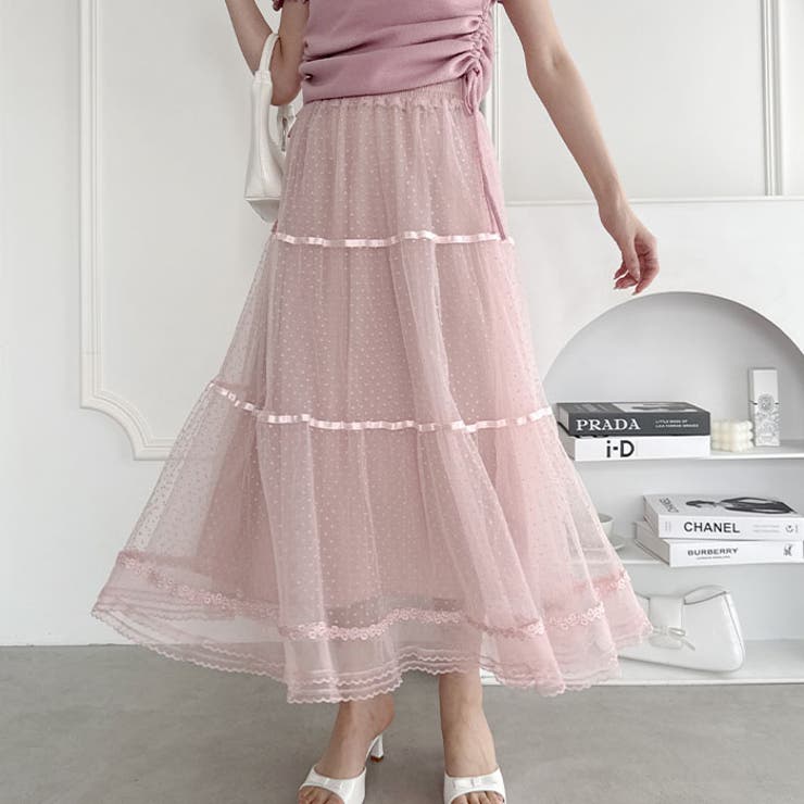 ヴィンテージライクドットチュールスカート | Outfitter lab | 詳細画像29 