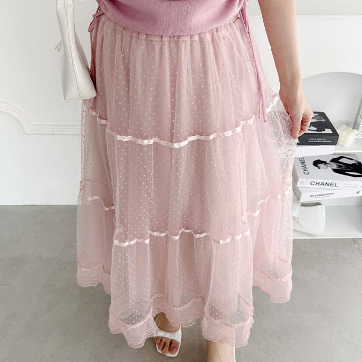 ヴィンテージライクドットチュールスカート | Outfitter lab | 詳細画像30 