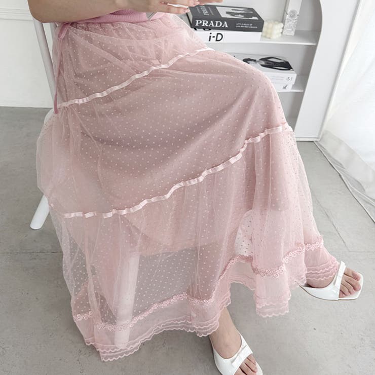 ヴィンテージライクドットチュールスカート | Outfitter lab | 詳細画像31 