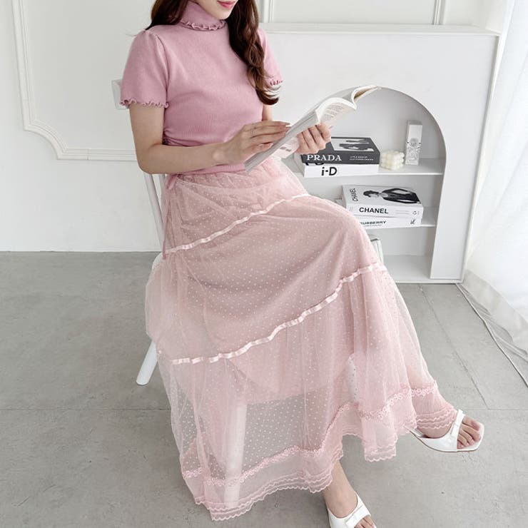 ヴィンテージライクドットチュールスカート | Outfitter lab | 詳細画像32 