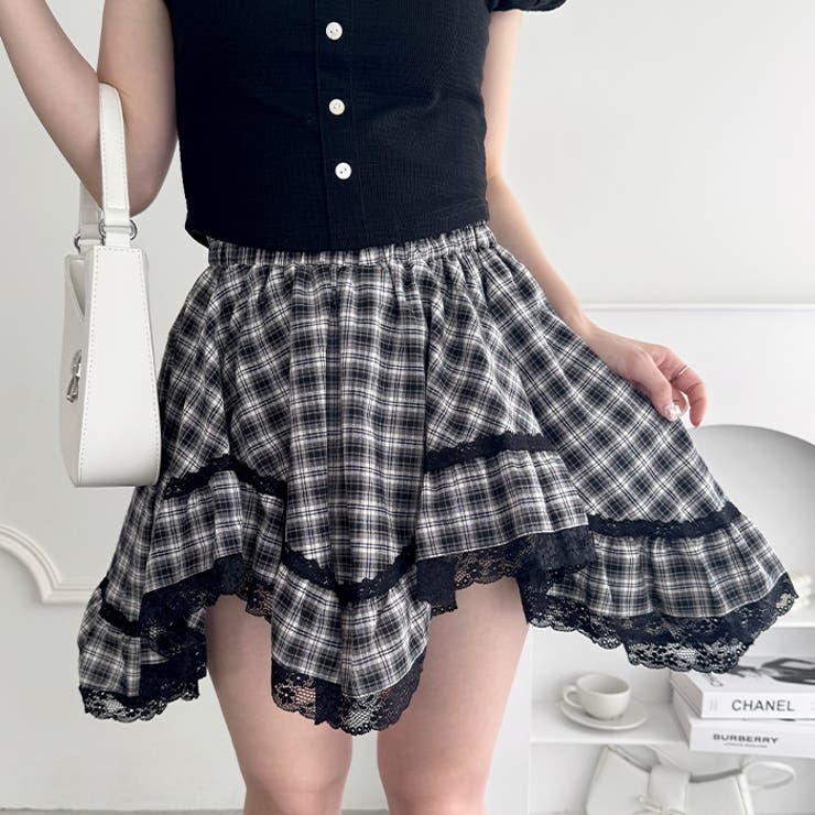 イレヘムチェックレースミニスカパン | Outfitter lab | 詳細画像12 