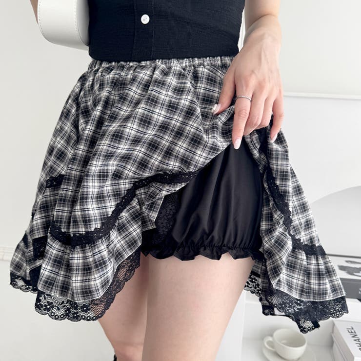 イレヘムチェックレースミニスカパン | Outfitter lab | 詳細画像14 