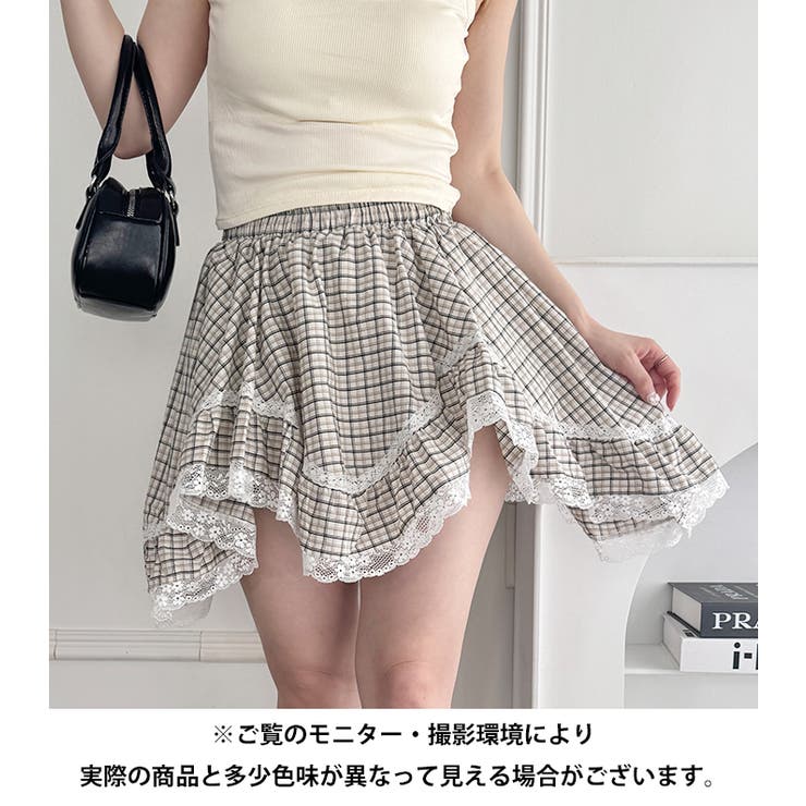 イレヘムチェックレースミニスカパン | Outfitter lab | 詳細画像17 