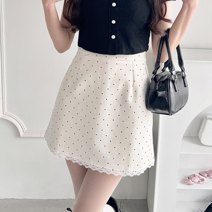 ポルカドットレースミニスカート | Outfitter lab | 詳細画像5 