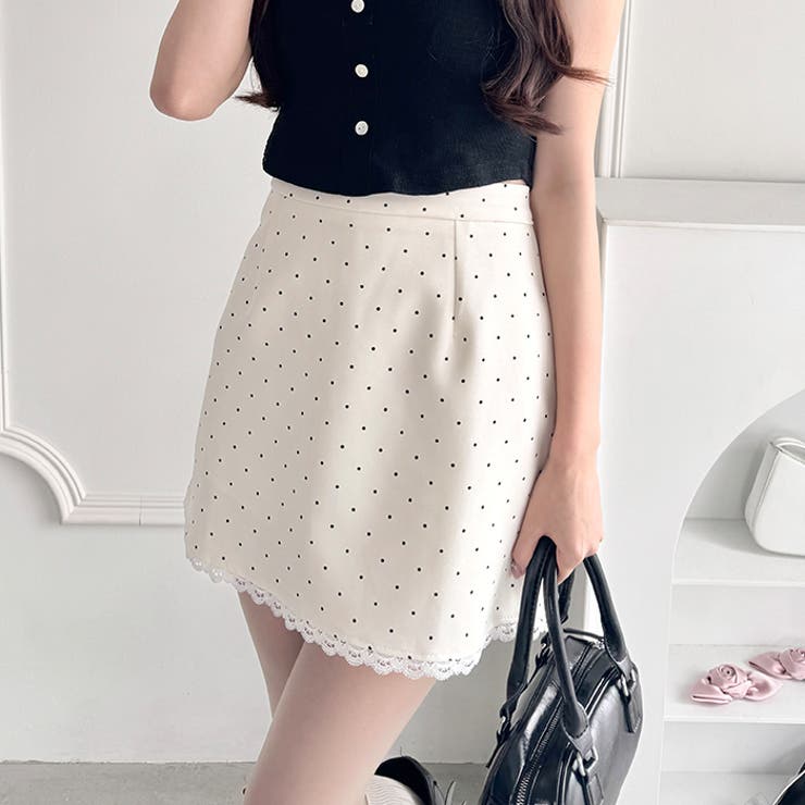 ポルカドットレースミニスカート | Outfitter lab | 詳細画像8 
