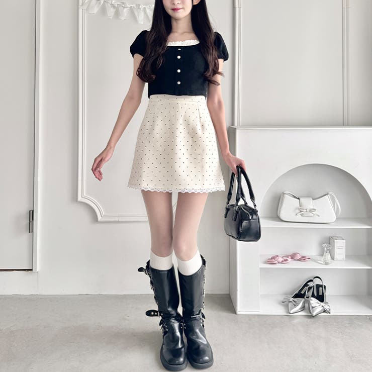 ポルカドットレースミニスカート | Outfitter lab | 詳細画像9 