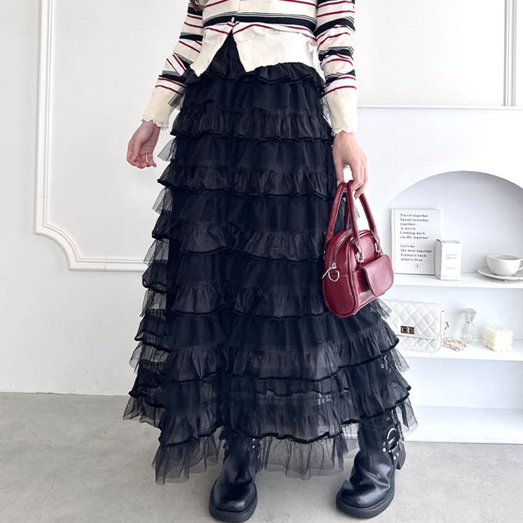 ベロアトリムティアードスカート | Outfitter lab | 詳細画像10 