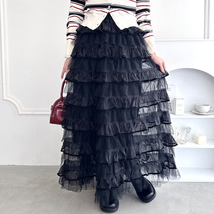 ベロアトリムティアードスカート | Outfitter lab | 詳細画像11 