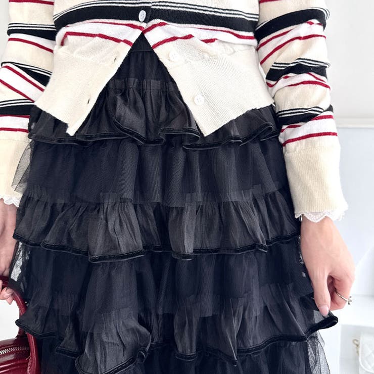 ベロアトリムティアードスカート | Outfitter lab | 詳細画像13 