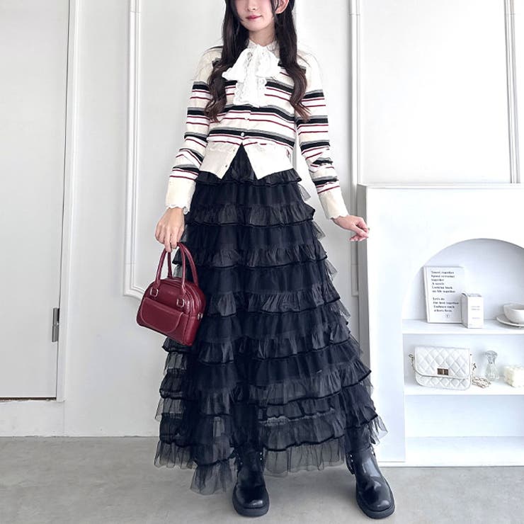 ベロアトリムティアードスカート | Outfitter lab | 詳細画像14 