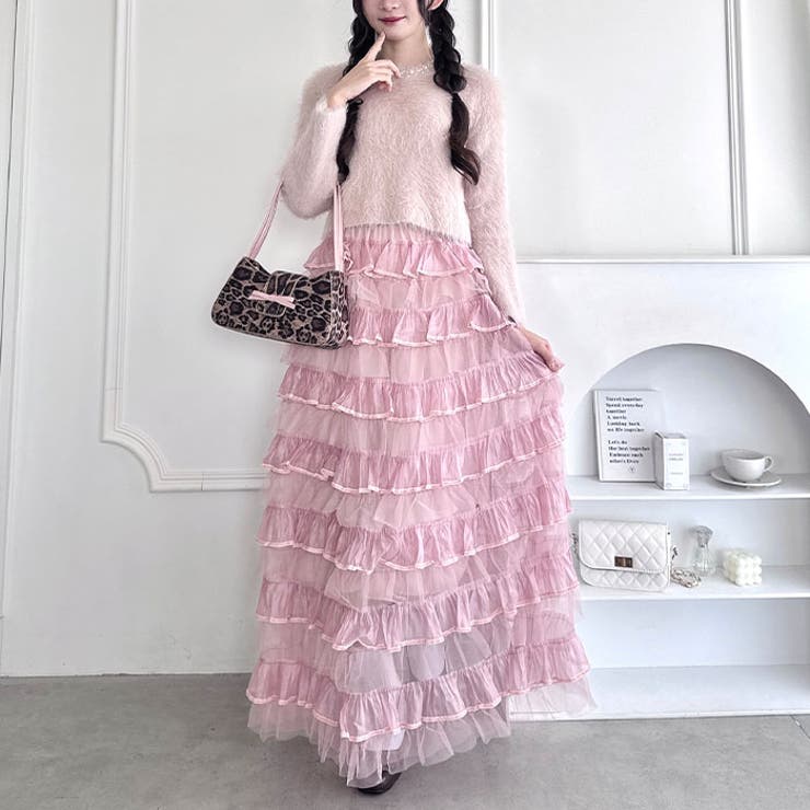 ベロアトリムティアードスカート | Outfitter lab | 詳細画像19 