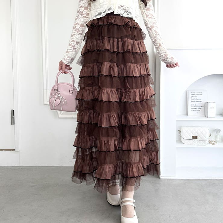 ベロアトリムティアードスカート | Outfitter lab | 詳細画像20 