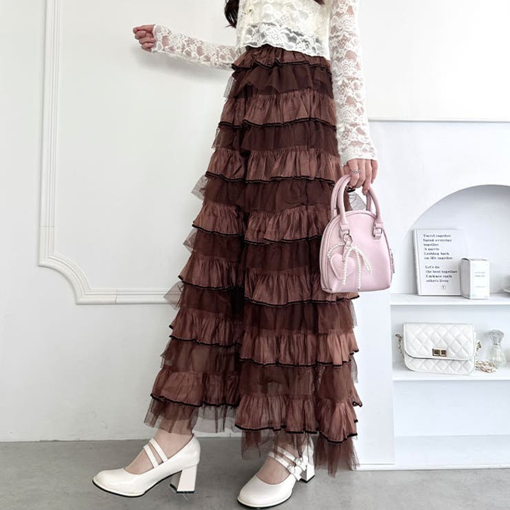 ベロアトリムティアードスカート | Outfitter lab | 詳細画像21 