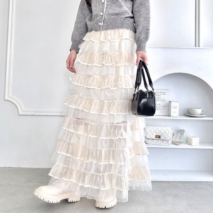 ベロアトリムティアードスカート | Outfitter lab | 詳細画像6 