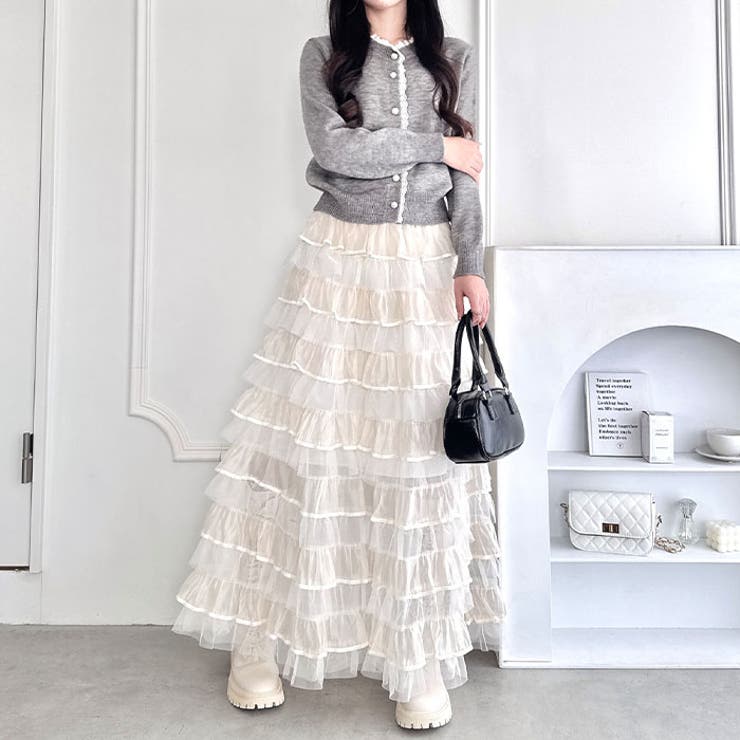 ベロアトリムティアードスカート | Outfitter lab | 詳細画像9 