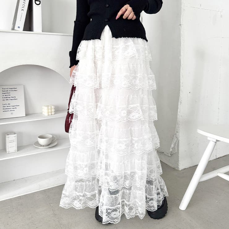 レースティアードチュールスカート | Outfitter lab | 詳細画像12 