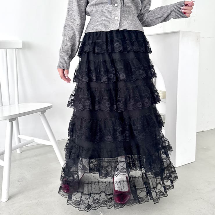 レースティアードチュールスカート | Outfitter lab | 詳細画像6 