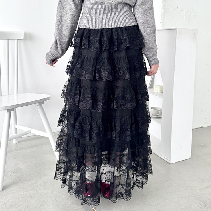 レースティアードチュールスカート | Outfitter lab | 詳細画像7 