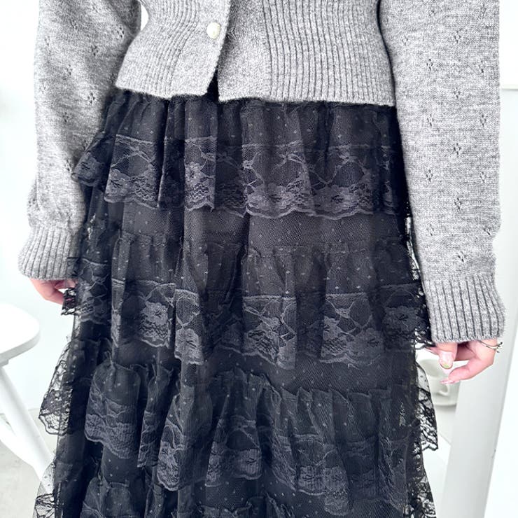 レースティアードチュールスカート | Outfitter lab | 詳細画像9 