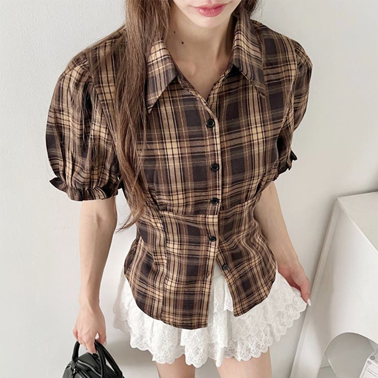 コルセットライクチェックシャツ | Outfitter lab | 詳細画像6 