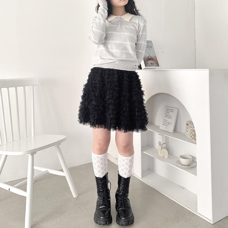 スワンチュールミニスカート | Outfitter lab | 詳細画像9 