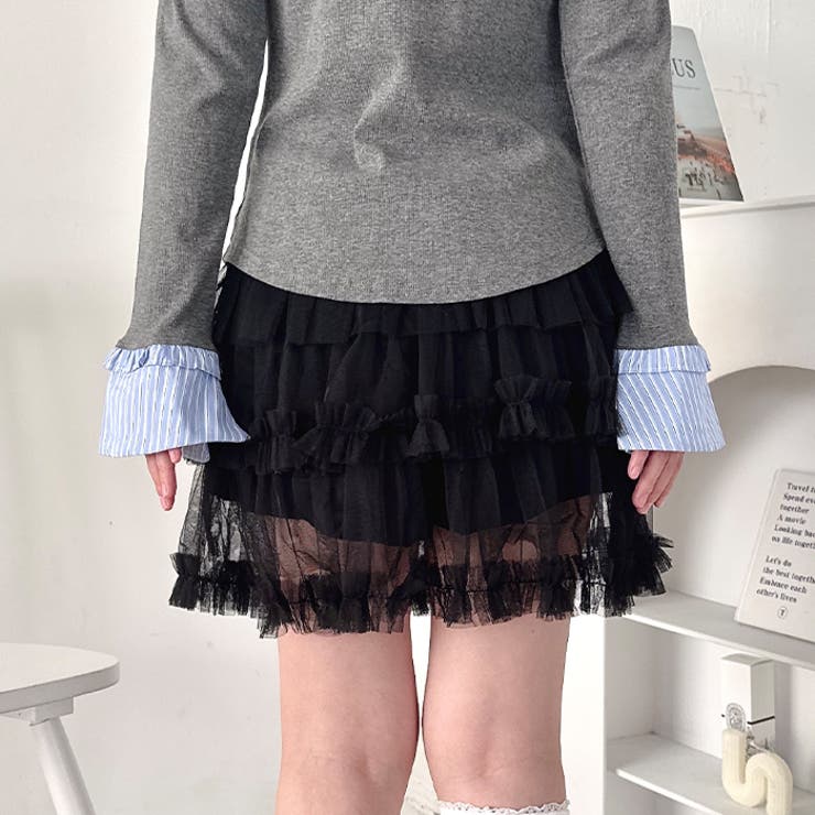 ペタルチュールミニスカート | Outfitter lab | 詳細画像8 