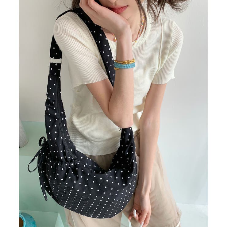 ブラック | ドットリボンショルダーバッグ | Outfitter lab