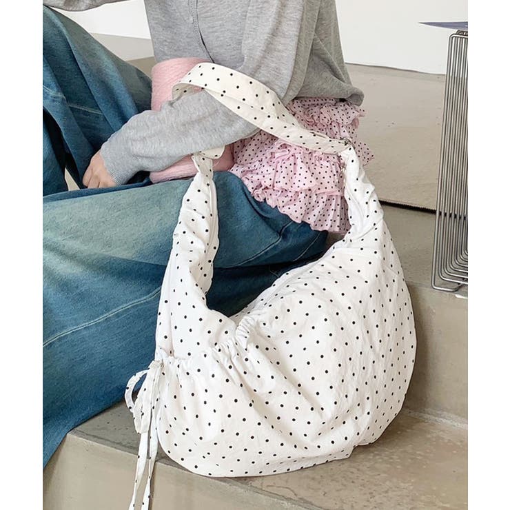 ホワイト | ドットリボンショルダーバッグ | Outfitter lab