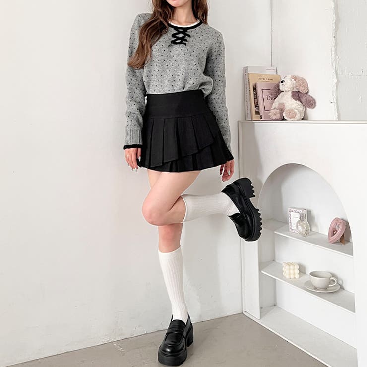 プリーツティアードミニスカパン | Outfitter lab | 詳細画像18 