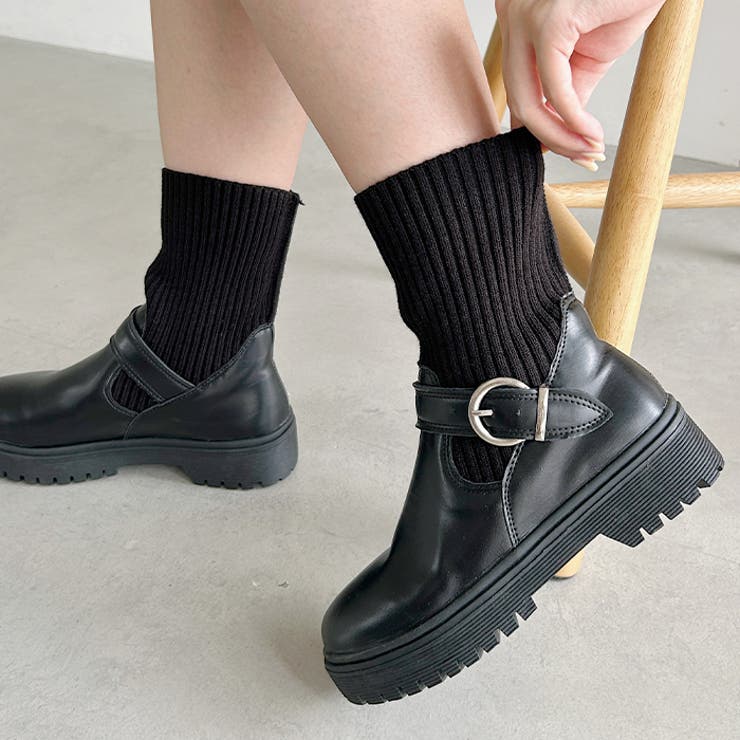 ニットドッキングベルトソックスブーツ | Outfitter lab | 詳細画像11 