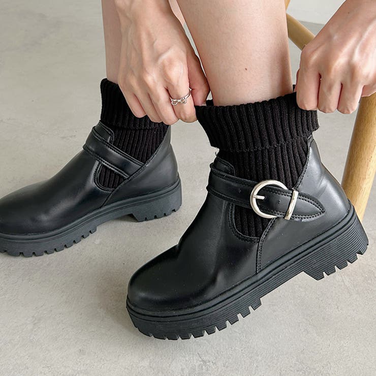 ニットドッキングベルトソックスブーツ | Outfitter lab | 詳細画像13 