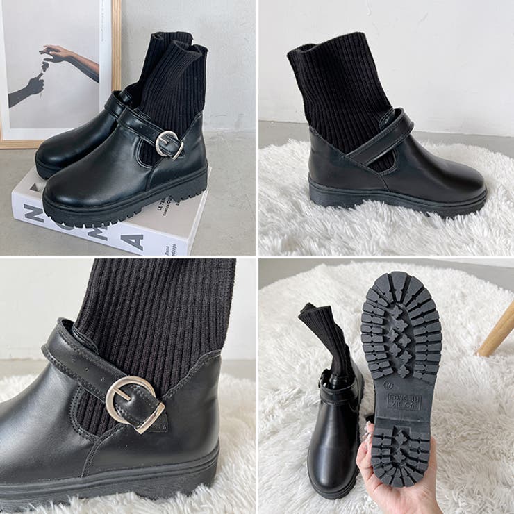 ニットドッキングベルトソックスブーツ | Outfitter lab | 詳細画像17 