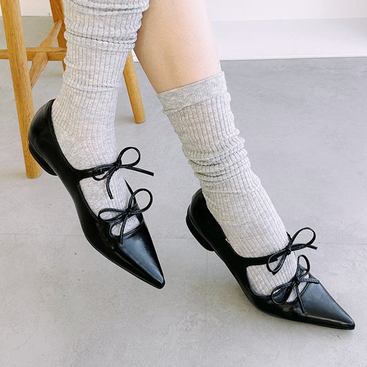 ADAM ET ROPE'｜ダブルリボンパンプス | Rakuten Fashion(楽天