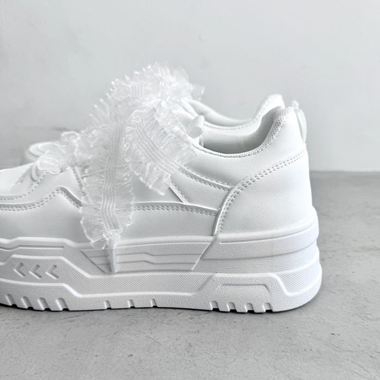 【靴紐2種SET】フリルリボン厚底スニーカー | Outfitter lab | 詳細画像20 