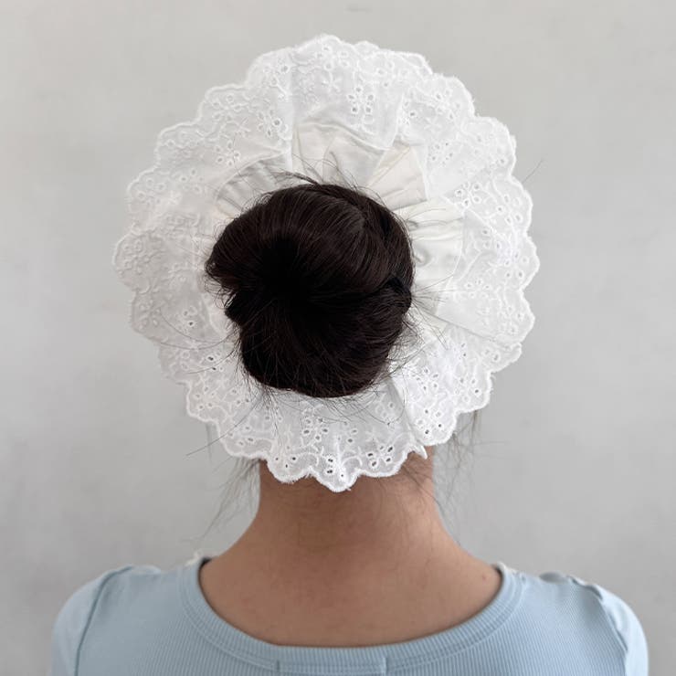 コットンレースボリュームシュシュ | Outfitter lab | 詳細画像7 