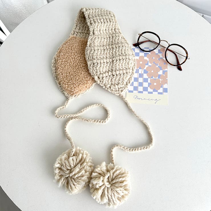 【5色展開】ポンポンリボンニットイヤーマフ | Outfitter lab | 詳細画像10 