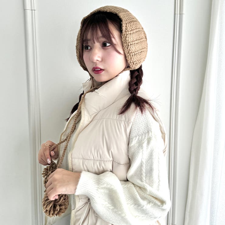 【5色展開】ポンポンリボンニットイヤーマフ | Outfitter lab | 詳細画像25 