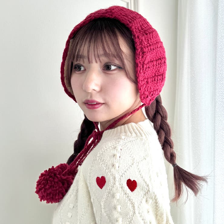 【5色展開】ポンポンリボンニットイヤーマフ | Outfitter lab | 詳細画像33 