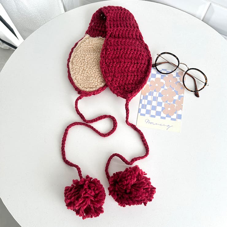 【5色展開】ポンポンリボンニットイヤーマフ | Outfitter lab | 詳細画像34 