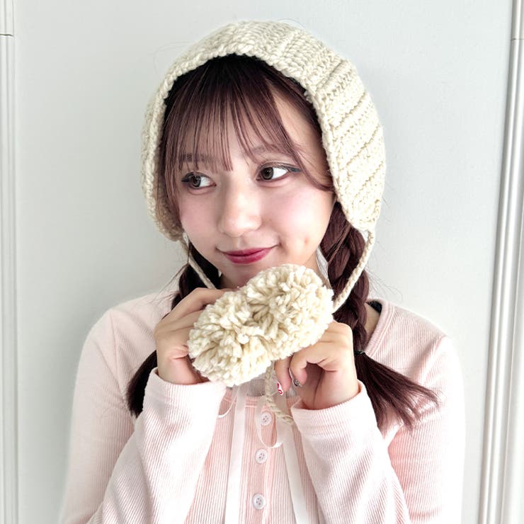 【5色展開】ポンポンリボンニットイヤーマフ | Outfitter lab | 詳細画像7 