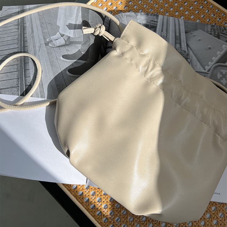 2WAYフェイクレザー巾着ミニショルダー[品番：OUTW0000082