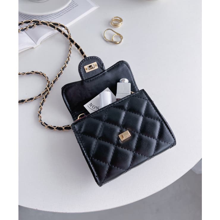 マイクロミニ キルティングチェーンショルダーバッグ[品番