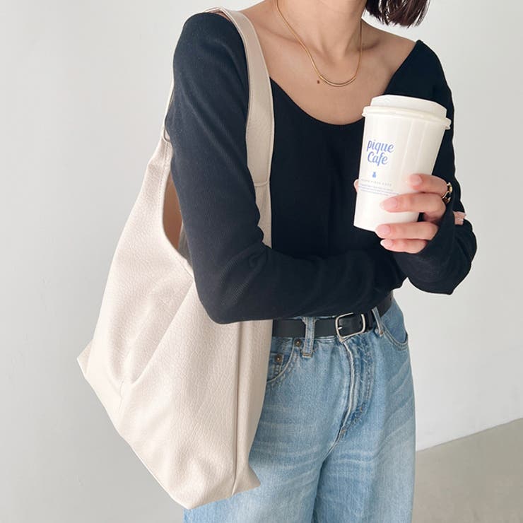 【A4サイズ収納可】ポーチ付き フェイクレザートートバッグ | Outfitter lab | 詳細画像21 