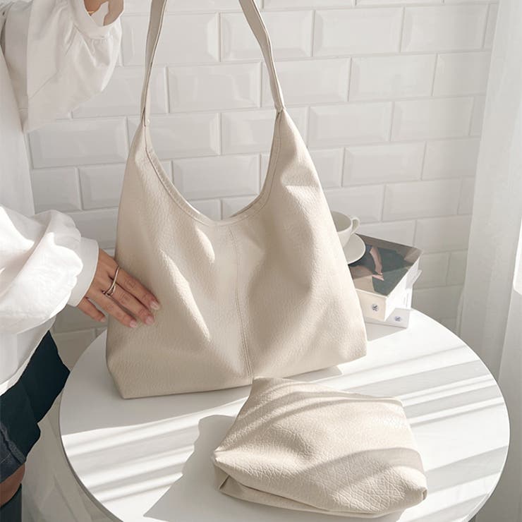 【A4サイズ収納可】ポーチ付き フェイクレザートートバッグ | Outfitter lab | 詳細画像25 