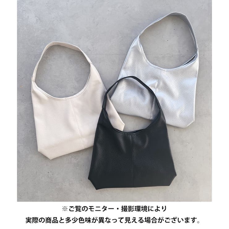 A4サイズ収納可】ポーチ付き フェイクレザートートバッグ[品番