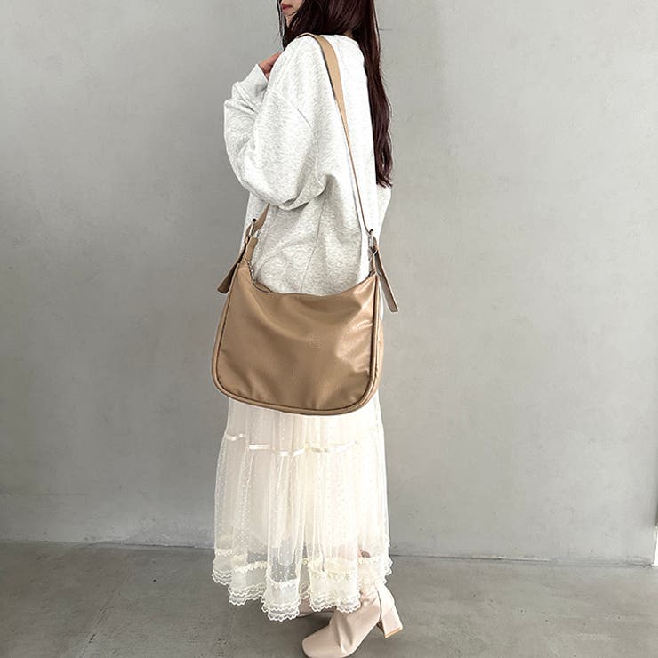 A4収納可 フェイクレザーショルダーバッグ | Outfitter lab | 詳細画像18 