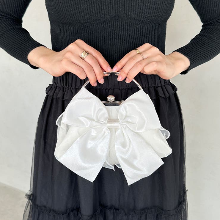 リボンモチーフ2WAYバッグ パーティーパーティーバッグ 結婚式 | Outfitter lab | 詳細画像15 