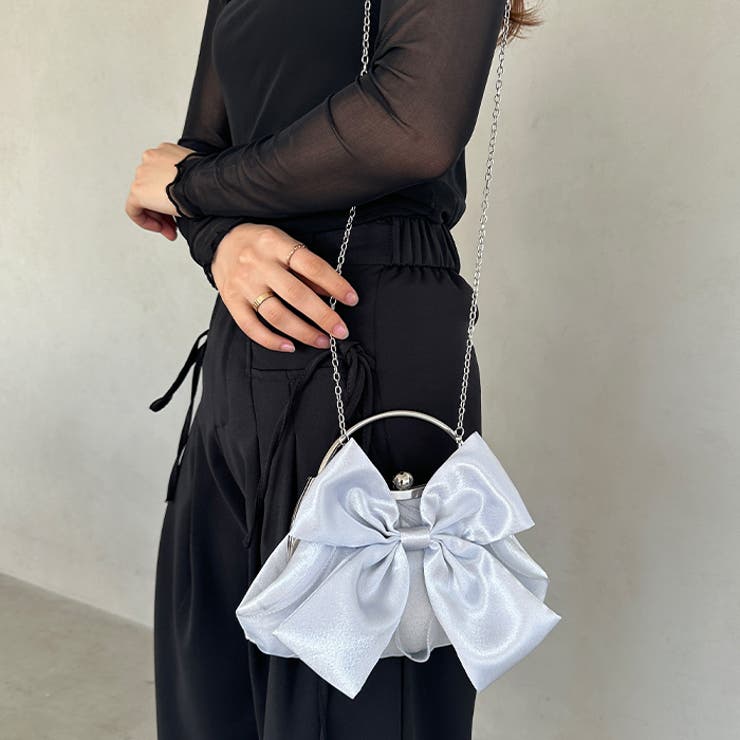 リボンモチーフ2WAYバッグ パーティーパーティーバッグ 結婚式 | Outfitter lab | 詳細画像18 